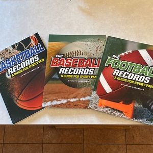 Set of 3 Pro Baseball, Basketball and Football Records by Matt Chandler